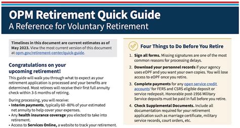 opm retirement home page